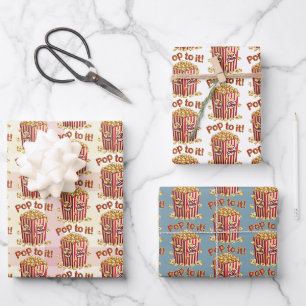 Feuille De Papier Cadeau Poppin' avec Style - "Pop to it!"