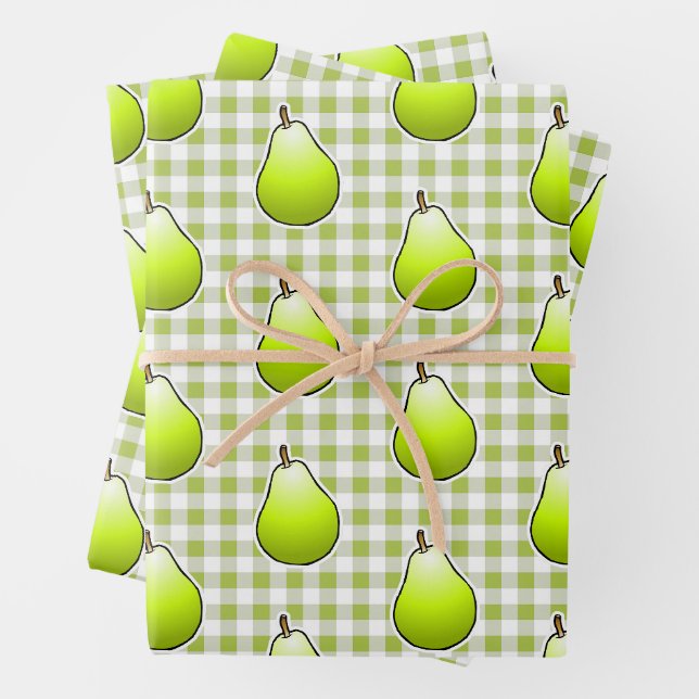 Feuille De Papier Cadeau Porte verte douce (En situation)