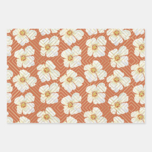 Feuille De Papier Cadeau Poulet orange