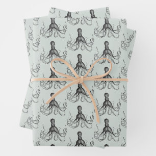 Feuille De Papier Cadeau poulpe