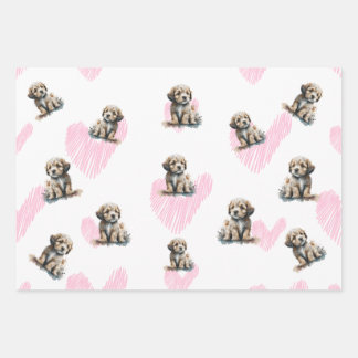 Feuille De Papier Cadeau Pour l'amour des chiens