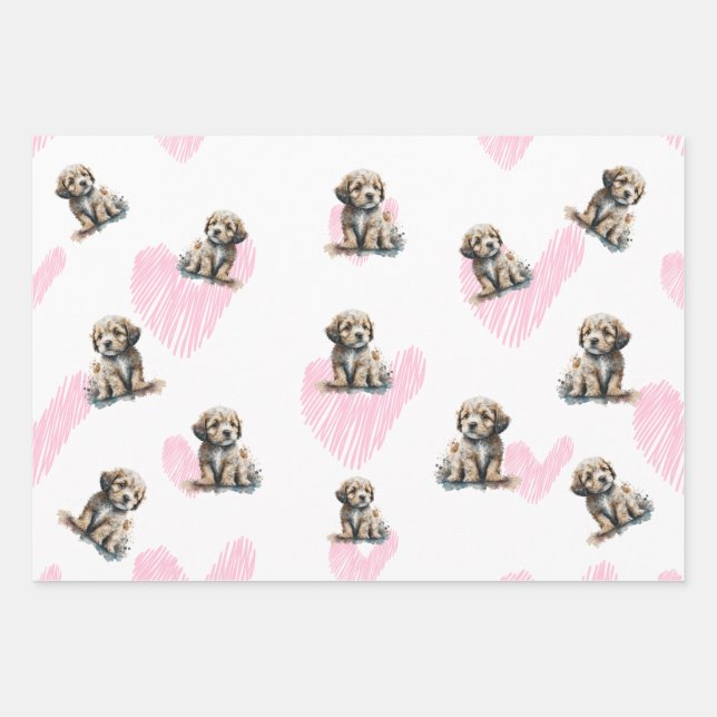 Feuille De Papier Cadeau Pour l'amour des chiens (Devant 3)