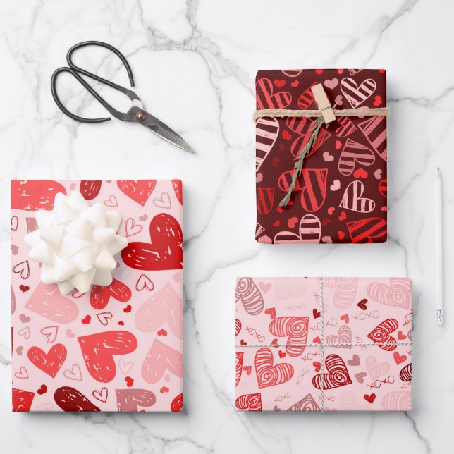 Feuille De Papier Cadeau Pour ma Saint Valentin (Recto)