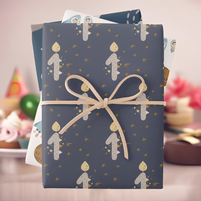 Feuille De Papier Cadeau Premier anniversaire, Première orbite autour du so (Créateur téléchargé)