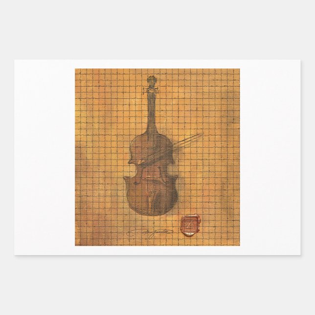 Feuille De Papier Cadeau Premier violon par Max Zaxster (Devant)