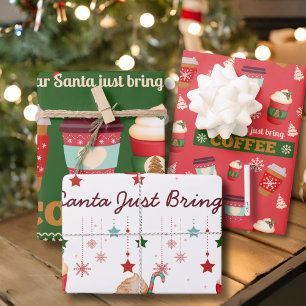 Feuille De Papier Cadeau Prenez Un Joyeux Petit Café Noël