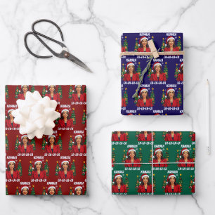 Feuille De Papier Cadeau Président Kamala Harris Noël