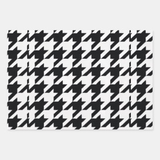 Feuille De Papier Cadeau Pretty Black White Houndstooth