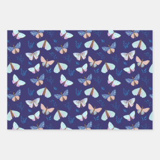 Feuille De Papier Cadeau Pretty blue Butterfly Wrapping Paper