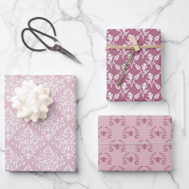 Feuille De Papier Cadeau Pretty Pink Pastel pour elle 3 (Recto)
