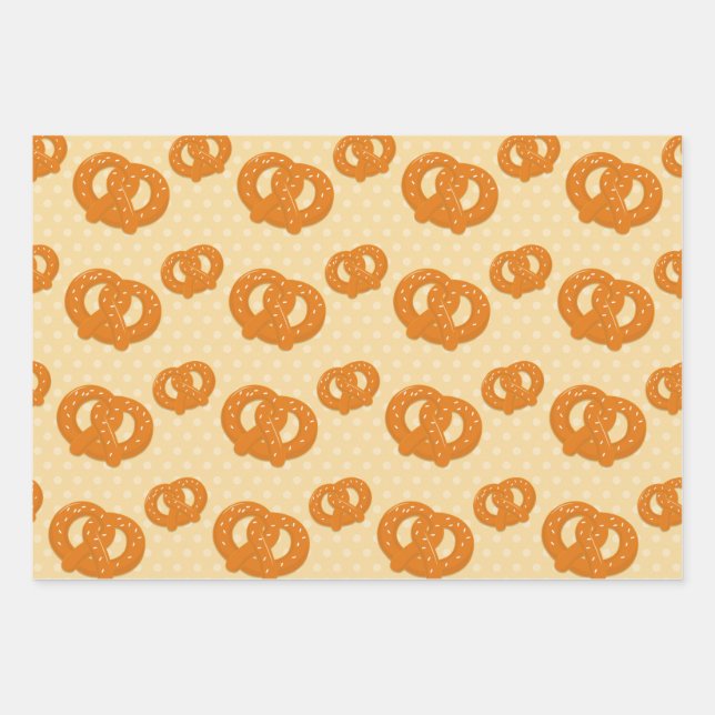 Feuille De Papier Cadeau Pretzels (Devant)