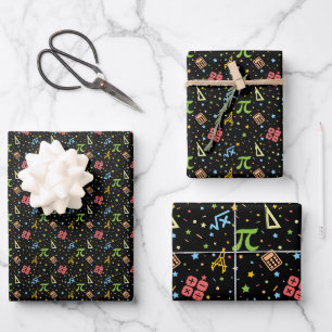 Feuille De Papier Cadeau Professeur de mathématiques - Symboles mathématiqu