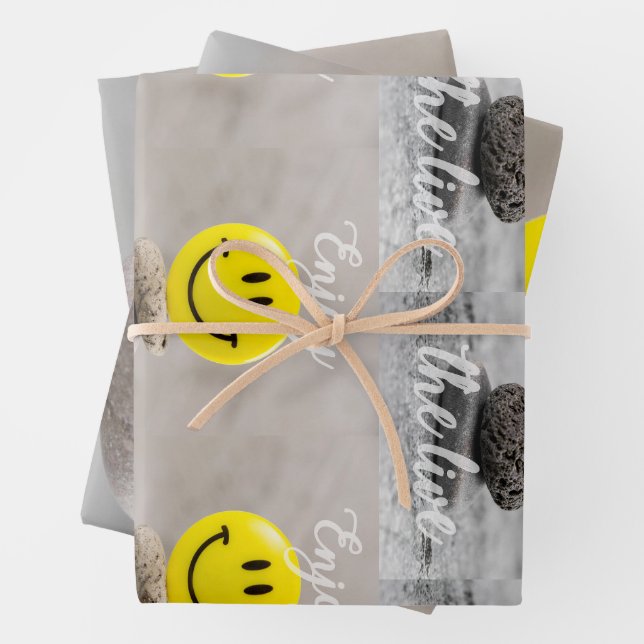 Feuille De Papier Cadeau Profite de la vie ! (En situation)