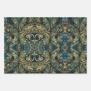 Feuille De Papier Cadeau Psychédélique Paisley Crazy