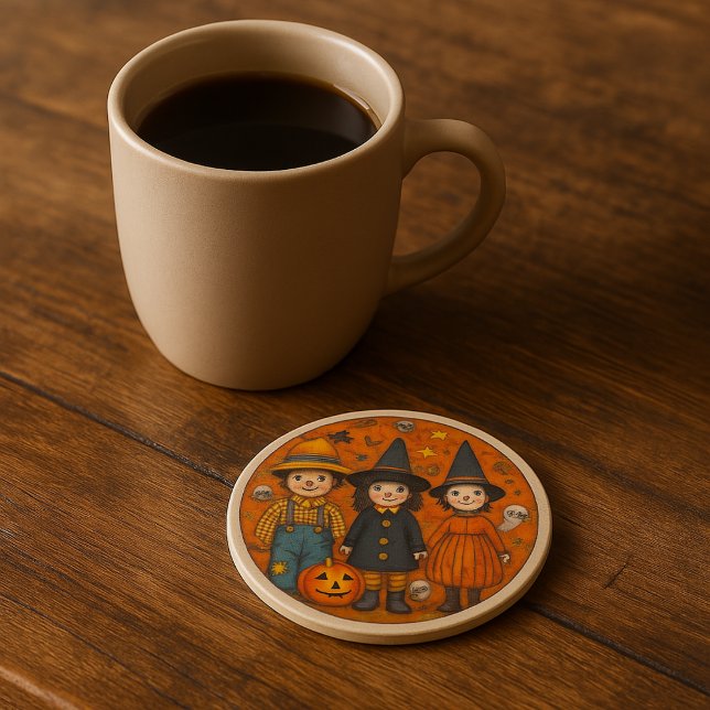 Feuille De Papier Cadeau Pumpkin Whimsy Halloween Fall Coaster Designs  (Créateur téléchargé)
