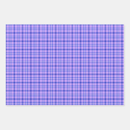 Feuille De Papier Cadeau Purple Blue Plaid Classic Pattern Bright
