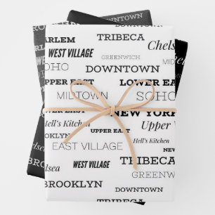 Feuille De Papier Cadeau Quartiers de New York