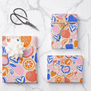 Feuille De Papier Cadeau Quirky esthétique Coloré Fruit Food