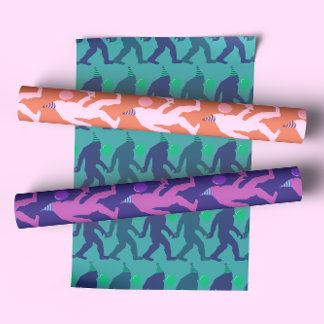 Feuille De Papier Cadeau Quirky et amusant brillant coloré Anniversaire Big