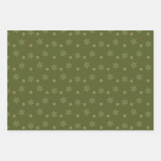 Feuille De Papier Cadeau Rayure rouge et verte de Noël vintage