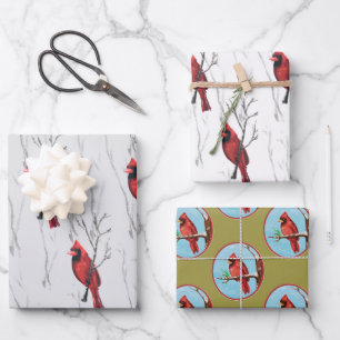 Feuille De Papier Cadeau Red Cardinal Holiday