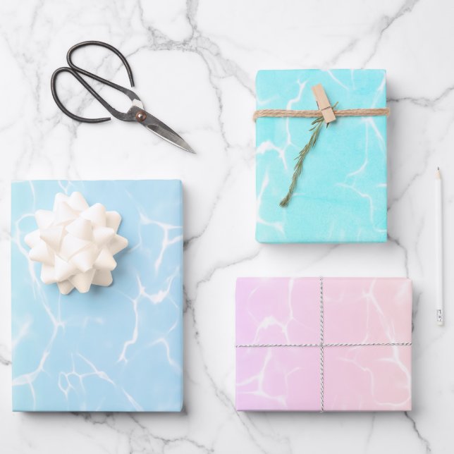 Feuille De Papier Cadeau Réflexions sur l'eau (Recto)