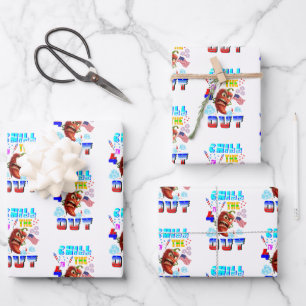 Feuille De Papier Cadeau Refroidir le 4ème dehors