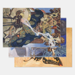 Feuille De Papier Cadeau Reine Maeve Princesse Guerrière Art Fantastique