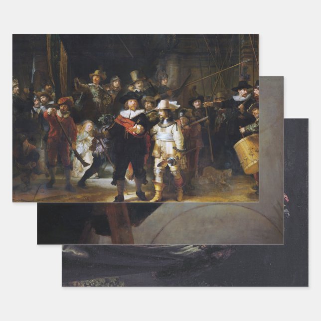 Feuille De Papier Cadeau Rembrandt (Lot)