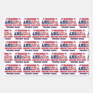 Feuille De Papier Cadeau Rendre l'Amérique plus grande que jamais Trump 20