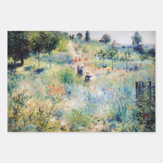 Feuille De Papier Cadeau Renoir - Chemin menant à travers l'herbe haute (Devant)