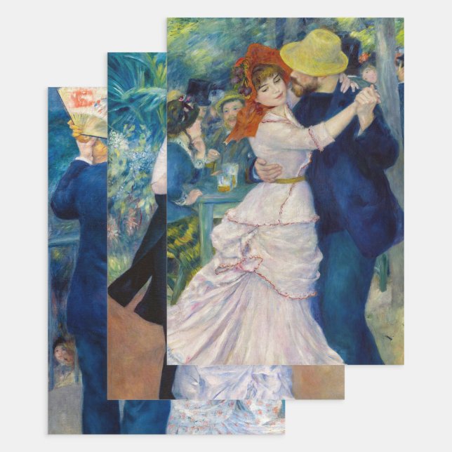 Feuille De Papier Cadeau Renoir - Dance serie : Bougival, Ville & Pays (Créateur téléchargé)