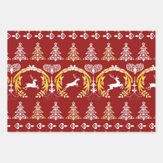 Feuille De Papier Cadeau Renos en Navidad
