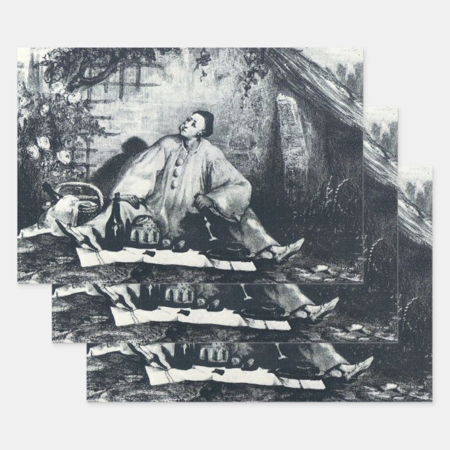 Feuille De Papier Cadeau Repast de Pierrot (Lot)