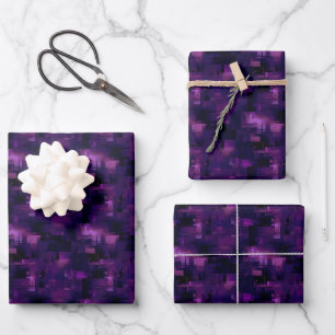 Feuille De Papier Cadeau Résumé Violet Foncé Abstrait