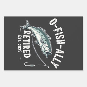 Feuille De Papier Cadeau Retraité à la retraite à l'est 2025 Fisher Papa Re