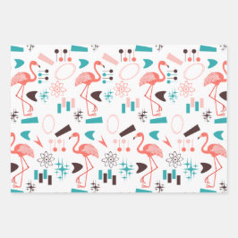 Feuille De Papier Cadeau Rétro atomique