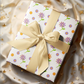 Feuille De Papier Cadeau Retro Indulgence florale