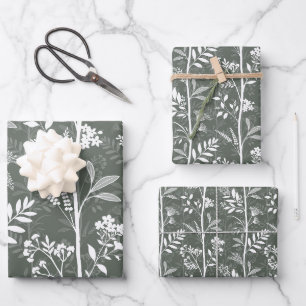 Feuille De Papier Cadeau Rêve de jardin floral raffiné