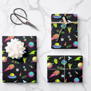 Feuille De Papier Cadeau RICK ET MORTY™   Motif de la saison psychédélique 