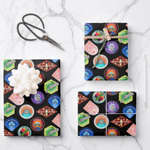 Feuille De Papier Cadeau RICK ET MORTY™   Motif des patchs d'espace exter