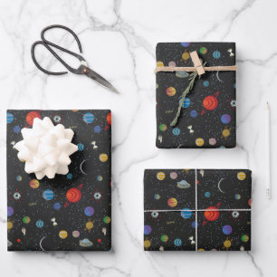 Feuille De Papier Cadeau RICK ET MORTY™   Motif spatial