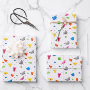 Feuille De Papier Cadeau Rock Wall Escalade Grimpe fête d'anniversaire