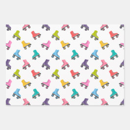Feuille De Papier Cadeau Roller Skates Skate Design