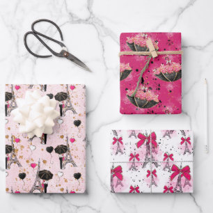 Feuille De Papier Cadeau Romance Paris 