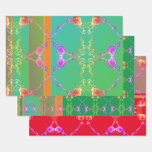 Feuille De Papier Cadeau Romantique Rose Fabergè