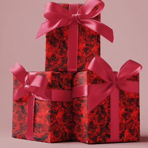 Feuille De Papier Cadeau Romantique Rose profonde rose esthétique Saint Val