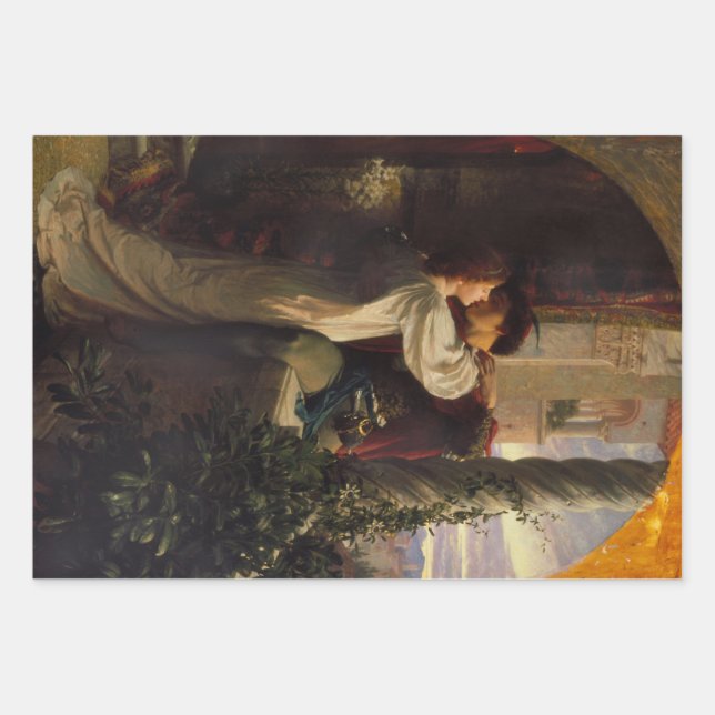 Feuille De Papier Cadeau Romeo et Juliet (par Frank Dicksee) (Devant)