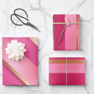 Feuille De Papier Cadeau Rose et or blush tendance