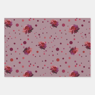 Feuille De Papier Cadeau Rose et point